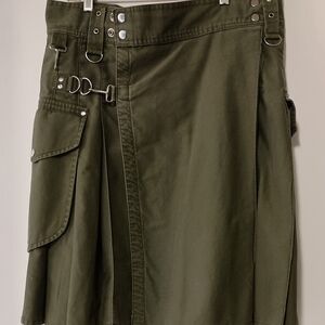 Buzz Kidder Olive Green Utility Kilt Size 34
